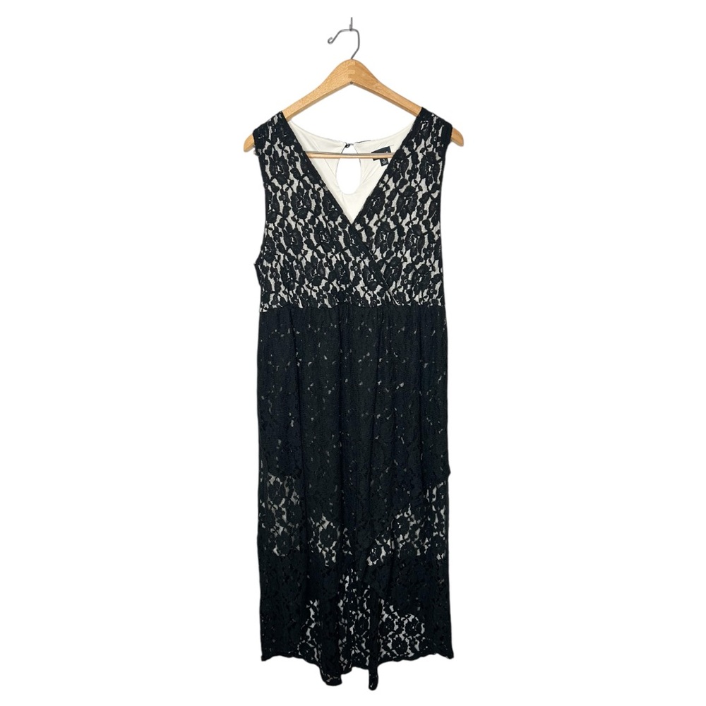 Torrid Sleeveless High Low Hem Lace Overlay Dress Plus Size 1X - Picture 1 of 7